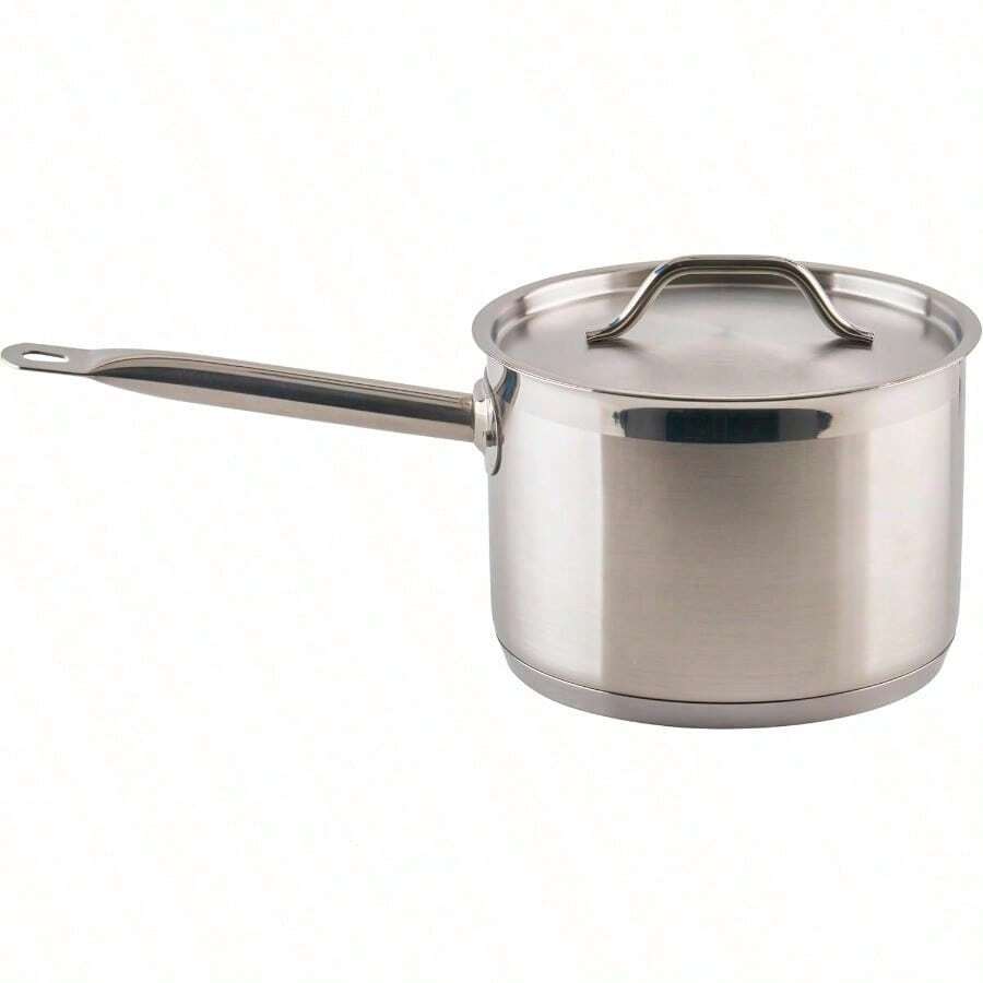 Winware Stainless Steel 4.5 Quart Sauce Pan with Cover - Multicolor - Ver 1