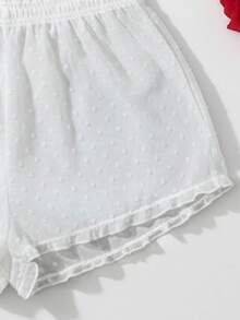 SOFUSEN Bộ đồ lót chấm bi gợi cảm 2 món dành cho nữ, thích hợp cho Ngày Valentine, phòng ngủ, tiệc đồ lót và nhiều dịp khác, đồ ngủ quyến rũ. - trắng - Xem 3