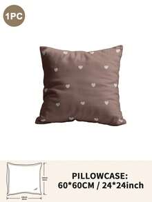 1pc/2pcs/4pcs Polyester Pillowcase Set With Bow & Heart Pattern, Soft & Comfortable, Suitable For All Seasons - Multicolor - View 30