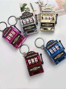 Slot Machine Keychains, Las Vegas Keychains, Mini Casino Keychains, Kawaii Keychains, Christmas Las Vegas Party Gifts. You Can Give This Casino Machine Keychain To Your Family Or Gaming Loving Couples On Birthdays, Anniversaries, Parties, Family Gatherings, And More. They Will Be Delighted To Receive The Gift - Black - View 6