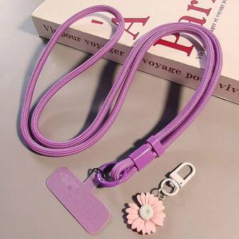 1 Stück gewebter Trageriemen, lange Umhängeausführung mit Polsterung, geeignet für Outdoor-Wanderungen, Reisen, Einkaufen, Diebstahlschutz und Fallschutz-Verschlussclip, Handyhalter-Trageriemen, einfach & modisch universeller Schultergurt, multifunktionaler Outdoor-Handgriff-Trageriemen mit Clip