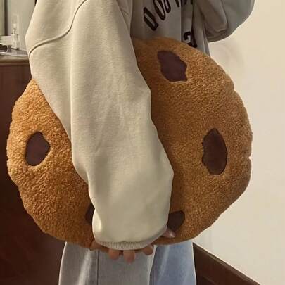 1 件饼干形状装饰抱枕，有趣的座椅、床、沙发靠垫，适合作为节日或生日礼物椅垫椅子座垫椅枕靠垫办公椅游戏椅