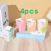4/12/24/100pcs Cartoon Dinosaur Colorful Boxes, Disposable Popcorn Boxes And Chicken Popcorn Boxes, Multi-Color Mixed Boxes, Suitable For Snacks, Fries, Candies, Etc. - Multicolor - View 11