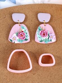 2/4/20pcs Irregular Geometry Polymer Clay Cutter For Jewelry Making, Flower Earring Clay Tool, Summer Beach Vacation Polymer Clay Mold, Jewelry Making Kit - Clay Cutter - View 14