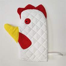 New Rooster Trim Oven Mitts, Creative Cartoon Rooster Shaped Heat Resistant Gloves - Multicolor - View 8