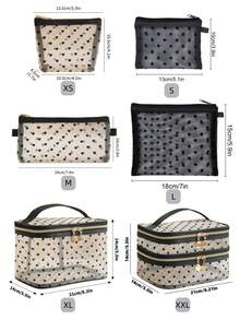 迷你毛绒心形网眼米色零钱包，口红收纳袋，粉色家居卧室书桌装饰旅行用品，婚礼家居装饰，生日，蘑菇新年配饰礼品