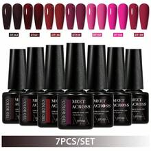 MEET ACROSS Bộ 7 lọ sơn gel móng tay HEMA TPO FREE 7ml, bán vĩnh cửu, dễ tẩy, sơn gel UV lâu trôi, tự làm móng nghệ thuật, bộ dụng cụ làm móng, sơn gel, dụng cụ làm móng tại nhà và salon. - Nhiều màu - Xem 16