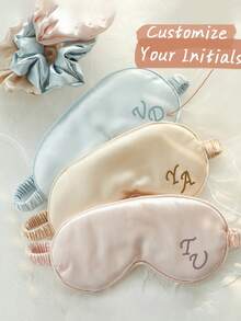 Personalized Custom Satin Eye Mask 3 Pieces Set, Personalized Sleep Eye Mask Bridesmaid Gift, Bridal Shower Gift, Bridal Party Bridesmaid Gift Silk Eye Mask, Bridesmaid Gift Box Set, Satin Eye Mask, Eye Mask, Bridesmaid Gift Bag, Bridesmaid Proposal - Multicolor - View 10