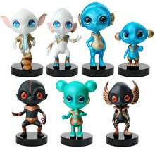 1pc Cute Alien Figurine - Various Styles Novelty Desktop Decor & Room Accessory - Collector/Cool Gift - Multicolor - View 1