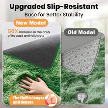 Ivory Fluffy Shag Rug For Bedroom, Soft Plush Shaggy Area Rug For Living Room, Modern Cozy Carpet, Non-Slip Backing, Bonus 4 Rug Grippers Included, Dorm Home Decor, Sizes 4x6 5x7 6x9 8x10 9x12, Tie-Dye Green - Màu xanh đậm nhuộm loang - Xem 7