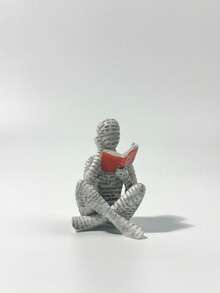 1pc Resin Sculpture Of Reading Woman, Desktop Decor Figurine, Home/Office/Garden Decoration Gift, Birthday Present - Upgraded Version - View 13