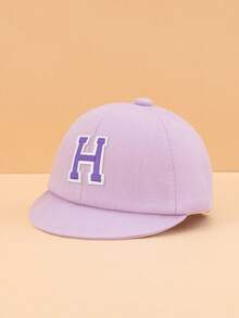 1pc Baby Purple 26 Letter Soft Brim Baseball Cap, Cute & Soft Breathable Sun Protection Baseball Cap, Suitable For 1-2 Years Old Babies, Spring/Summer, Daily Wear And Outings, Can Be Used As Birthday Gift - Mauve Purple - View 21