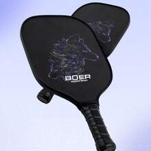 1PC Pickleball Paddle With Textured Glass Fiber Grip Surface, For Maximum Spin And Control With Added Power - Polypropylene Honeycomb Core Pickleball Racket