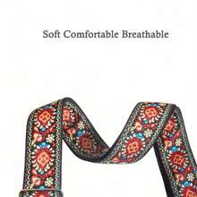 Dây đeo đàn guitar thêu kiểu cổ điển, đầu dây bằng da giả, màu đỏ/xanh dương, có thể điều chỉnh độ rộng, phù hợp cho đàn bass, guitar điện, guitar acoustic và guitar cổ điển, phụ kiện thay thế bền và thời trang, phụ kiện nhạc cụ | Trang trí dây đeo đàn guitar | Dây đeo vai, phụ kiện guitar, bền, có thể điều chỉnh độ rộng, phù hợp cho phụ kiện nhạc cụ, trang trí guitar, ban nhạc, biểu diễn ngoài trời, quà tặng nhạc sĩ, phụ kiện du lịch, lễ hội nhạc rock, quà tặng âm nhạc, quà tặng nam, quà tặng nữ, Eid Al-Fitr, Eid Al-Adha - Nhiều màu - Xem 9