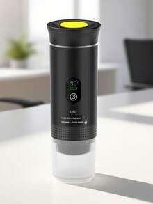 Electric Portable Capsule Coffee Machine With Digital Display, Large Capacity Pump Espresso Capsule Coffee Maker, Electric Coffee Machine With Self-Heating, Rechargeable Espresso Machine, Suitable For Travel, Camping, RV, Home, Office (Black) - Black - View 12