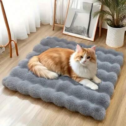 Plush Pet Bed - Soft & Warm Luxury Plush Pet Bed, Suitable For Cats & Dogs | Rectangular Polyester Blanket, Available In Multiple Colors | Fits Small To Large Dog Breeds, Suitable For All Seasons, Extremely Comfortable