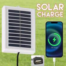 1pc 5V Portable Solar Panel, Outdoor Emergency Charging Board (Battery Not Included), Suitable For Outdoor Camping Phone Charging Devices - Multicolor - View 6