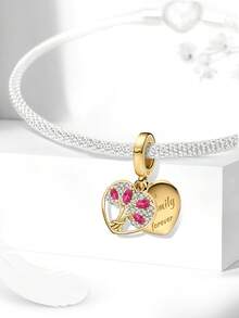 1个925纯银可爱树形珠子吊坠，适合女士手链、手镯DIY首饰制作及日常配饰装饰，是女孩的理想之选。