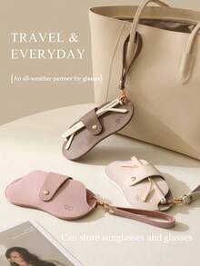 1 hộp đựng kính chống sốc, túi đựng kính râm/kính mắt di động có móc để chống thất lạc. - Nhiều màu - Xem 1