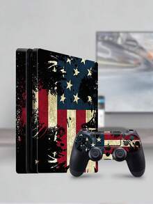 1 Set Slim Game Console Printed Skin Sticker, Waterproof Durable Scratch-Resistant Protective Decal