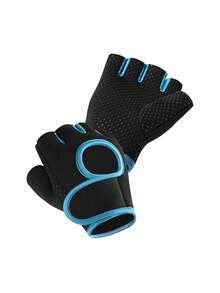 1 Pair Unisex Breathable Fitness Workout Gloves, Suitable For Basketball, Dumbbell, Weightlifting Training, Pull-Up Bar, Cycling, Half Finger Anti-Slip Sports Gloves, Women Gym Gloves, Gym Accessories, Workout, Fitness, Home Exercise - Multicolor - View 14