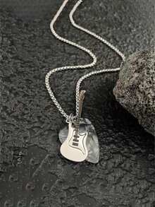 Punk Rock Tapping Guitar Necklace, Suitable For Men To Pair With Unique Personalized, Bouncing Hip Hop - Multicolor - View 6
