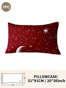 1pc/2pcs/4pcs Polyester Star & Moon Pattern Pillowcase (Pillow Insert Not Included), Soft & Comfortable, Suitable For All Seasons - Multicolor - View 34