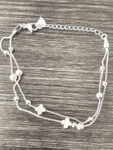 New Lightweight Luxury Layered 925 Sterling Silver Beaded Bracelet - Multicolor - View 10