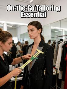 1pc High-Quality 5-In-1 Sliding Ruler, NANCY Professional Sewing Measuring Tool, Made Of Durable Plastic With High Precision. Combines Multiple Measurement Functions, Convenient For Sewing, Tailoring And Patch Cutting. Ergonomic Easy-Grip Handle For Comfortable Home Sewing Operation, Essential For Sewing Enthusiasts And Professional Tailors. Random Color/Style