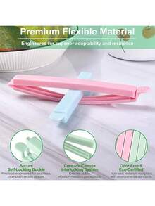 Bộ 5/10 kẹp niêm phong túi đựng thực phẩm, kẹp niêm phong đa năng có thể tái sử dụng giúp giữ thực phẩm tươi ngon, phù hợp với nhiều loại túi nhựa và túi đựng đồ ăn nhẹ, túi đựng đồ dùng nhà bếp và túi bảo quản, phụ kiện nhà bếp, màu ngẫu nhiên. - Nhiều màu - Xem 4
