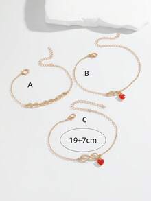 سوار كاحل بشكل اللانهائية للنساء، مجوهرات شاطئية، إكسسوار للعطلات