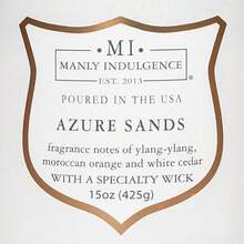 Manly Indulgence - Vela perfumada en frasco, colección Classic+, 2 mechas, 16 onzas, hasta 60 horas de combustión(Arenas Azure) - Apple - Ver 6
