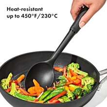 Oxo 1127080 Juego Utensilios Nylon Negro, 33 cm, 4 Piezas(Cuchara de nailon) - Multicolor - Ver 4