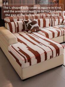 1 Tấm phủ ghế sofa mùa đông bằng vải nhung cotton Shu, chống trầy xước cho mèo, kiểu dáng mới, chất liệu mềm mại, phù hợp cho ghế sofa 1/2/3/4 chỗ ngồi, dùng cho phòng khách. - màu cà phê - Xem 10