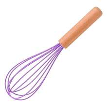 Popular Kitchen Handheld Wooden Handle Egg Beater, Home Baking Cream Mixing Tool, Liquid Mixing Stick - Multicolor - View 12
