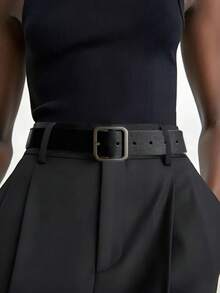 Curea de damă cu cataramă pătrată simplă, versatilă, la modă, potrivită pentru rochii, paltoane, pantaloni