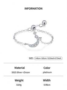 1枚优雅925纯银阿拉伯字母可调节戒指，适合女性佩戴，是婚礼、生日、母亲节及其他场合的理想礼物。