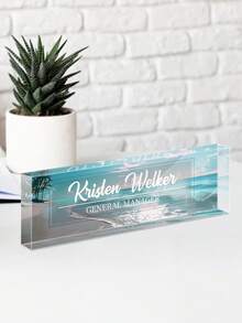 1pc Customized Acrylic Desk Name Plate, Customizable Text, 20 Styles, Personalized Employee Appreciation Gift - Acrylic Desk Name Plate Customization - Gift For Teachers, Colleagues, Nurses, Managers - Multicolor - View 18