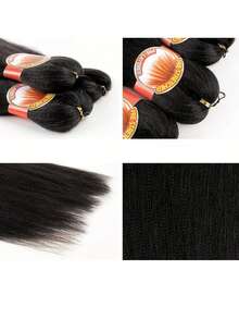 26-Inch 3 Packs Pre-Stretched Braiding Hair Extensions, PremiumSynthetic Yaki Texture Crochet Hair Extensions For Women, Ltch-Free &Heat-Responsiv - Black - View 5