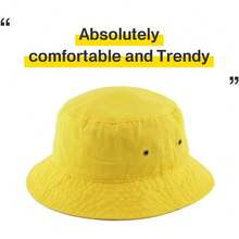KBETHOS - Gorro Unisex de algodón Lavado para Exteriores - (1. Cubo Clásico) Amarillo - Ver 5