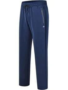 Men's Long Sleeve Casual Full Zip Running Sports 2-Piece Tracksuits Set Outfits - B-navy - View 9