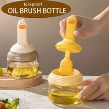 1pc/2pcs 6.42 Oz Newly Upgraded Second-Generation Lock Design Oil Brush Bottle Leak-Proof For Sauces, Egg Liquids, Olive Oil, Garden Barbecue Tools - Multicolor - View 3