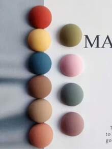 10 Stück süße Kawaii Kühlschrankmagnete - Pastellfarben & neutrale Töne Aufkleber (Rosa, Beige, Blau, Grün, Braun, Grau, Rot, Weiß) - Kunststoff Whiteboard Magnete, geeignet für Notizen, Fotos, Kühlschrank, Pinnwand und Haustiermarken, ideales Geschenk - Verschiedenfarbig - Übersicht 2