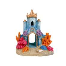 1pc Medieval Castle Aquarium Decor With Fish Hideaway - Resin Aquarium Ornament Suitable For Freshwater/Saltwater Tanks - Underwater Habitat Decoration For Fish, Shrimp, Turtles - Magical Underwater Scene, For Fish Tank, Fairy Tale Theme, Handmade Craft, Photography Prop, Home Decor Figurine - A - View 9