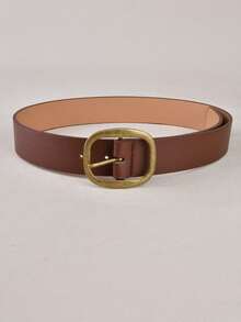 1pc Women's Fashionable, Versatile, Casual Belt - Coffee Brown - View 2