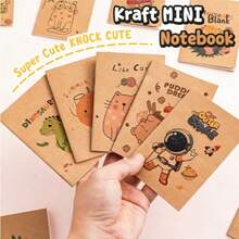 1pc Cute & Compact Leather Notebook, Smooth Fine Paper, Non-Bleed Writing, Mini Portable Pocket Memo Pad, 16 Pages Per Book - Multicolor - View 2