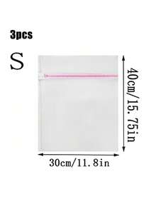 1/3/4 件拉链网状洗衣袋，蜂窝洗衣袋，适用于服装、衬衫、胸罩、袜子、连裤袜、内衣、旅行收纳袋、春季、简约、夏季上衣