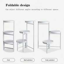 Hodeffior 4-stufiger metallener Pflanzenständer – Klappbarer Pflanzenträger mit drehbaren & einstellbaren Winkeln, Rostfest gestrichene Blumenregal-Display, Ideal für innen am Fenster & außen auf Terrassen - Schwarz-4 Stufe - Übersicht 4