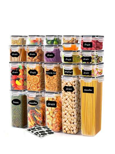 7/24er-Set Luftdichte Aufbewahrungsbehälter Für Lebensmittel – Vielseitige Vorratsdosen Mit Deckeln Für Die Küchenorganisation, Trockene Lebensmittel, Snacks Und Tierleckerlis – Perfekt Für Den Heimgebrauch In Der Küche