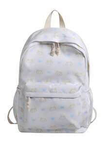 Customized Name Back To School Casual Campus Style Backpack, Thick & Durable, Large Capacity Anti-Theft Design, Multi-Compartment, Suitable For School, Travel, Commute - Multicolor - View 6